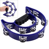Tambourine Double Row Half Moon Musical Tambourine Plastic Nhạc gõ Tambourine Tambourine