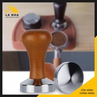 Tamper 53mm dùng cho máy pha cà phê Staresso Mirage Pro Cán Gỗ Mặt Nén Thép Không Rỉ