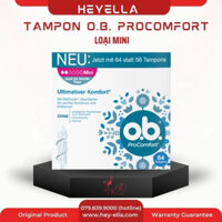 Tampon băng vệ sinh dạng ống tampons Ob Đức Procomfort Mini, hộp 64 viên siêu mềm mịn dễ sử dụng cho người mới bắt đầu