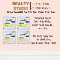 Tampon Facelle nhập khẩu chính hãng tiện dụng Normal 3 giọt hộp 64 chiếc