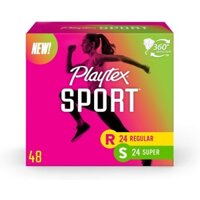 Tampons siêu thấm Playtex sport hộp 48 miếng gồm 24 Regular và 24 Super