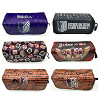 Tấn công Titan Hai Lớp Dây Kéo Hộp Đựng Bút Chì Khảo Sát Quân Đoàn Cánh Tự Do Hộp Đựng Bút Chì Học Văn Phòng Phẩm Hộp Bảo Quản