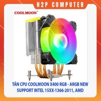 Tản CPU Coolmoon X400 New - Full Box - Support các loại socket Intel 15xx,1366,2100, AMD - BH 06 Tháng