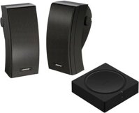 Tận hưởng âm thanh tự nhiên tuyệt vời với Loa Môi trường Ngoài trời Bose 251, Màu đen, kết hợp với Bộ khuếch đại kênh Sonos Amp 2.1