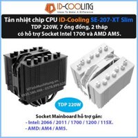 Tản nhiệt chip CPU ID-Cooling SE-207-XT Slim, TDP 220W, 7 ống đồng, 2 tháp, không cấn Ram.
