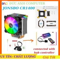 Tản Nhiệt CPU Jonsbo CR1400 LED ARGB 5V - Tản Nhiệt Khí CPU 4 Ống Đồng, Hub Sync, Hub Main