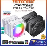Tản nhiệt CPU Phanteks Polar T6 - 120 Black / White LED ARGB 5V