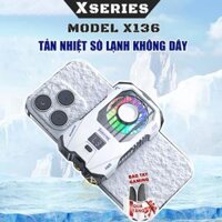 Tản nhiệt điện thoại sò lạnh không dây X136 màn hình hiển thị nhiệt độ Led RGB quạt sò lạnh giá rẻ