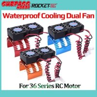 Tản nhiệt động cơ SURPSS HOBBY với hai quạt làm mát cho 1 / 10 HSP Redcat Wltoy RC Car 540 / 550 3650 3660 Động cơ chải không chổi than