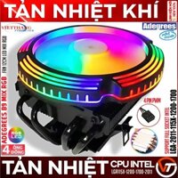 Tản nhiệt khí CPU Adegrees B9 4 Ống đồng Fan 12cm RGB Mix Full Socket Intel LGA 1700-1200-115x-2011