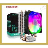 Tản Nhiệt Khí,Quạt tản nhiệt, Fan CPU Coolmoon Frost P2 Streamer Edition - Led Nhiều Màu - Dùng cho SK 1200
