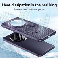 Tản Nhiệt Xe Đẩy Hộp Phong Cách Giá Đỡ Vòng Nam Châm Vỏ Điện Thoại Cho Honor Magic 7 Pro Magic7 Vỏ Cảm Giác Da Sạc Không Dây Vỏ Bảo Vệ Cứng
