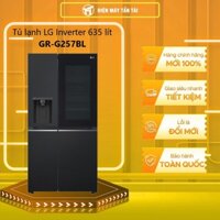 [TẤN TÀI LĐ 0Đ] GR-G257BL - Tủ lạnh LG Instaview lấy nước ngoài UVnano 635L màu đen GR-G257BL