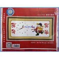 Tấn Tài Tấn Lộc Tranh thêu chữ thập chưa thêu 222476 (84x41)