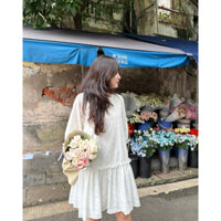 Tana dress - Đầm babydoll xô hoa tay lửng Ma Vie