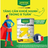 (Tặng 01 bình giữ nhiệt khi mua 2 hộp 900g) - APPETON WEIGHT GAIN ADULT (Thức uống dành cho người gầy) - Hộp 900g
