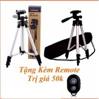 Tặng 01 Remote điều khiển khi mua 01 Tripod TF-3110 kèm 1 Kẹp điện thoại