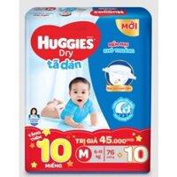 (tặng 1 balo ) Tã dán huggies  cho bé 6-11kg   M76  +  10 miếng