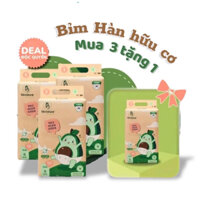 (tặng 1 bịch) Combo 4 bịch tã/bỉm quần dán BB Nature,bông hữu cơ NB60, S56, M52 quần M48, L44, XL40, XXL38, 3XL34, 4XL32