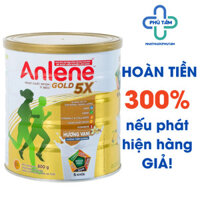 [Tặng 1 bịch sữa nước Anlene] 2 lon sữa bột Anlene Gold 5X 800g tăng cường sức khỏe cơ xương khớp