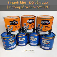[Tặng 1 Chổi ] Sơn sắt mạ kẽm INDU Chính Hãng hộp 750ml đủ màu ( giá 1 lon )