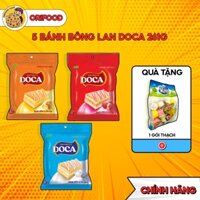 [TẶNG 1] COMBO 5 gói bánh bông lan DOCA 216g TẶNG 1 gói thạch sữa chua