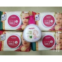 (Tặng 1 dầu tắm Mamamy) 4 gói khăn giấy ướt cao cấp Mamamy 100 tờ