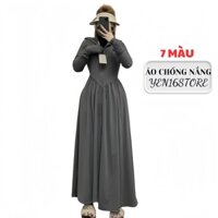 [TẶNG 1 ĐÔI GANG TAY] Áo chống nắng toàn thân nữ chất thun lạnh ,thiết kế dáng váy xoè chống tia cực tím UPF50+