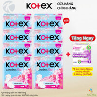 [Tặng 1 Gói HNKK]Combo 8 Gói Băng Vệ Sinh Kotex Hoa Anh Đào Gardenia Deo+ Siêu Mỏng Cánh 23cm (8 Miếng)