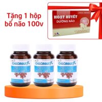 (Tặng 1 hộp bổ não 100 viên) Combo 3 Calcimax bổ sung canxi, tăng chiều cao, chắc khỏe xương - 30 viên