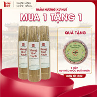 [TẶNG 1 HỘP NỤ QUẾ] Combo 3 bó Nhang Quế 1500 Cây Tiệm Huế, Nhang trầm hương SẠCH nguyên chất, dài 34 cm cháy lâu