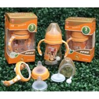 [TẶNG 1 NÚM] Bình sữa TOOM ppsu cổ rộng có tay cầm Kèm van chống sặc cho bé