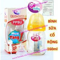 [Tặng 1 núm ty siêu mềm] Bình sữa cao cấp PPSU cổ rộng GB BABY 160ml [Tốt và rẻ so với: Pigeon Avent Medela Wesser Dr Brown Comotomo Agi Playtex Spectra Unimom Upass Kichilachi Chuchu Chicco Nuk Canpol Pur] (Hot)