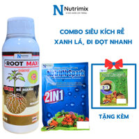 [Tặng 1 Nutri Mix Spark] Combo siêu kích rễ, xanh cây, đi đọt nhanh NUTRI ROOT MAX Nutri N Spark