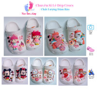 [Tặng 10 Sticker ] Dép Cross Classic cho bé gái Màu trắng Mix Sticker Sục Crocs Baya cho nam nữ người lớn hàng xuất khẩu