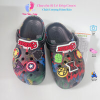 [Tặng 10 Sticker ] Dép Cross cho bé trai Avengers Sục Crocs Baya nam nữ người lớn trẻ em hàng xuất khẩu form đẹp êm chân