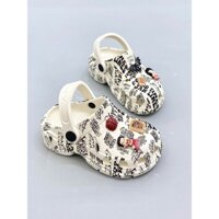 Tặng 10 Sticker Ngẫu Nhiên Giày Dép Sục Nam Nữ Trẻ Em Nesty Dép Sục In Chữ NE01