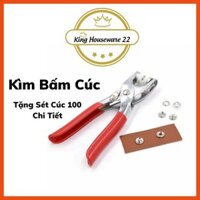 [Tặng 100 Chi Tiết] bộ kìm bấm cúc vành, cúc sắt, dụng cụ bấm khuy áo tiện dụng cho mọi nhà