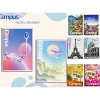 (Tặng 10c nhãn vở) Lốc 5q Campus 200 trang mẫu mới nhất
