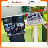 [Tặng 10m dây loa] Combo Loa Dàn Mixer liền công suất KV6 + Cặp loa RCF 4112  + Micro đầu thu UGX125