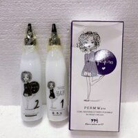 (tặng 12 trục uốn) Cặp thuốc uốn tóc xoăn lạnh 300ml x2