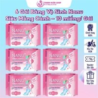 [TẶNG 18 GÓI] Thùng 48 Gói Băng Vệ Sinh NANU Siêu Mỏng Cánh 10 Miếng/ Gói - Ban Đêm 6 Miếng/ Gói -  Thanh Ngân Shop