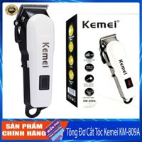 TĂNG 2 BỘ LÂY RAY TAI CO ĐEN Tông Đơ Cắt Tóc Không Dây Chuyên Nghiệp Kemei KM809A ⚡FreeShip⚡| Tông Đơ Cho SALON, Gia Đìn