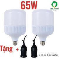 [Tặng 2 Đuôi] Bộ 2 bóng đèn led 65W Siêu sáng - Tiết kiệm điện năng - Bảo hành 12 tháng