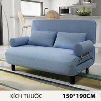 Tặng 2 gối Ghế sofa giường gấp gọn đa năng - Giường sofa thông minh gấp thành ghế tiết kiệm diện tích 150x190cm - 150x190cm - Xanh Dương