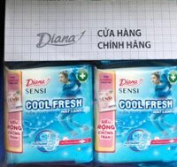 Tặng 2 miếng bên trong mỗi gói-1 Gói Băng vệ sinh Diana Sensi Cool Fresh Siêu mỏng cánh 8 miếng - Date luôn mới