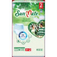 Tặng 2 Miếng Bên Trong - Tã Quần Sunmate M18 Siêu Mềm Mại - Tã quần người già Sunmate