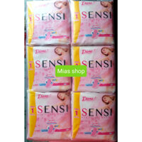 {TẶNG 2 MIẾNG THAN HOẠT TÍNH/GÓI}-COMBO 6 GÓI DIANA SENSI SMART-FIT SIÊU MỀM  23CM