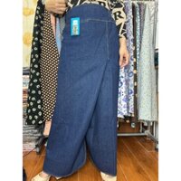 [TẶNG 2 QUÀ] Váy JEAN xẻ 2 tà chống nắng CÓ NÚT CỐ ĐỊNH PHẦN ỐNG CHÂN - CÓ SIZE 45-80kg, Chất vải JEAN dày dặn, chống n