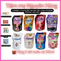 (Tặng 2 túi nước xả) Hàng chính hãng,Combo 3 túi Nước xả vải Hygiene 1300ml các mùi siêu thơm